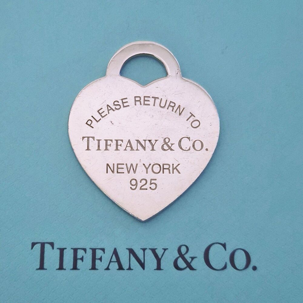 EXTREMELY RARE Please Return To Tiffany & Co. XXL Heart Tag Silver Pendant Charm
